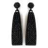 Black Bell Shaped Dangle Earring Set 8562