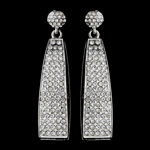 Silver Clear Bell Shaped Dangle Earring Set 8562