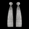 Silver Clear Bell Shaped Dangle Earring Set 8562