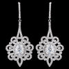 Rhodium Clear CZ Drop Bridal Wedding Earrings 8624