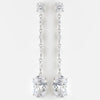 Ravishing Silver Clear CZ Dangle Bridal Wedding Earrings 8637