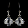 Silver Clear Bridal Wedding Earrings 8727
