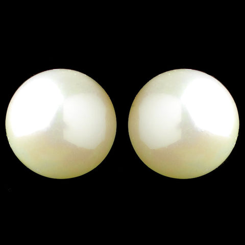 Large Pearl Stud Bridal Wedding Earrings 8850