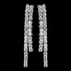 Silver Clear CZ Crystal Bridal Wedding Earrings E 8910