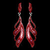 Red Rhinestone Dangle Earring 8941