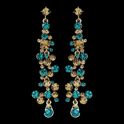 Earring 938 Gold Turquoise