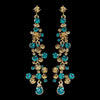 Earring 938 Gold Turquoise