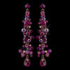 Bridal Wedding Earrings 938 Fuchsia gold