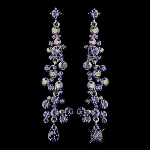 Lilac AB Bridal Wedding Earrings 938