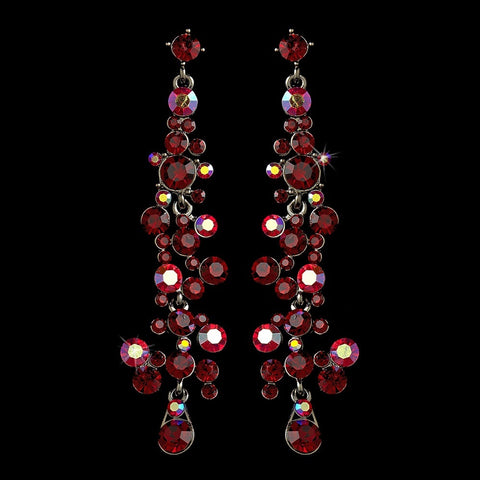 Red Bridal Wedding Earrings 938