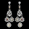 AB & Clear Rhinestone Chandelier Bridal Wedding Earrings 940