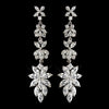 Rhodium Clear Marquise CZ Crystal Dangle Bridal Wedding Earrings E 9413