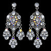 Celebrity Style Silver Clear AB Chandelier Bridal Wedding Earrings E 943