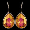 Silver Fireopal Swarovski Crystal Element Teardrop Leverback Bridal Wedding Earrings 9602