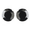 8mm Sterling Silver Round Black CZ Crystal Stud Bridal Wedding Earrings