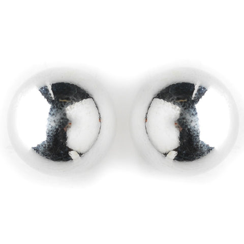 11mm Sterling Silver Ball Stud Bridal Wedding Earrings