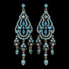 Dazzling Aqua Bridal Wedding Earrings E 988