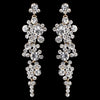 Gold Clear Rhinestone Round Dangle Bridal Wedding Earrings 9889 * Discontinued *
