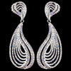 Rhodium AB Rhinestone Dangle Bridal Wedding Earrings 9893