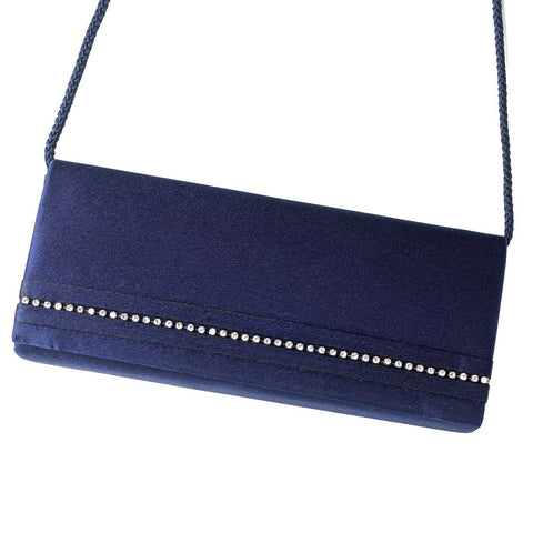 Ravishing Satin Clear Rhinestone Bridal Wedding Evening Bag 210