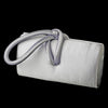 * Chic Silver Satin Bridal Wedding Evening Bag w/ Knotted Closure 237