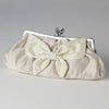 Matte Satin Beaded Bow Tie Bridal Wedding Evening Bag 301