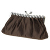 Chic Satin Clear Rhinestone Bridal Wedding Evening Bag 302