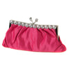 Chic Satin Clear Rhinestone Bridal Wedding Evening Bag 302