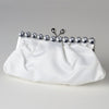 Chic Satin Clear Rhinestone Bridal Wedding Evening Bag 302