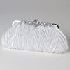 Satin Bridal Wedding Evening Bag 308 with Rhinestone Accented Vintage Frame