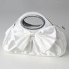 Satin Bridal Wedding Evening Bag 311 with Rhinestone Accented Handles