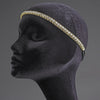 Gold Clear Rhinestone Bridal Wedding Elastic Headband 2655