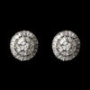 Oval Round Rhodium Clear CZ Crystal Bagquette Stud Bridal Wedding Earrings 82078