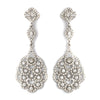 Light Gold Clear Rhinestone Chandelier Bridal Wedding Earrings 8685