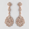 Silver Clear Rhinestone Chandelier Bridal Wedding Earrings 8685