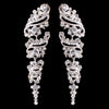 Rhodium Clear Vintage Grapevine Bridal Wedding Earrings 9883