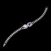 Silver AB Teardrop Rhinestone Bridal Wedding Bracelet 0201