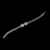 Silver Clear Teardrop Rhinestone Bridal Wedding Bracelet 0201