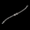Silver Smoked Teardrop Rhinestone Bridal Wedding Bracelet 0201