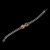 Silver Topaz Teardrop Rhinestone Bridal Wedding Bracelet 0201