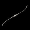 Silver Clear Teardrop Rhinestone Bridal Wedding Bracelet 1051