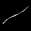 Silver Clear Baguette Rhinestone Bridal Wedding Bracelet 1710
