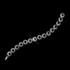 Silver Black Round Rhinestone Bridal Wedding Bracelet 2614