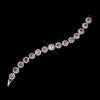 Silver Light Amethyst Round Rhinestone Bridal Wedding Bracelet 2614