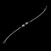 Silver Amethyst & Clear Marquise Rhinestone Bridal Wedding Bracelet 3995
