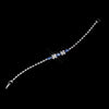 Silver Light Blue & Clear Marquise Rhinestone Bridal Wedding Bracelet 3995