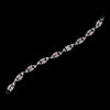 Silver Light Amethyst & Clear Marquise Rhinestone Bridal Wedding Bracelet 4054