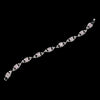 Silver Pink & Clear Marquise Rhinestone Bridal Wedding Bracelet 4054