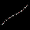 Silver Ruby & Clear Marquise Rhinestone Bridal Wedding Bracelet 4054
