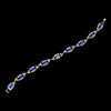 Silver Sapphire & Clear Marquise Rhinestone Bridal Wedding Bracelet 4054